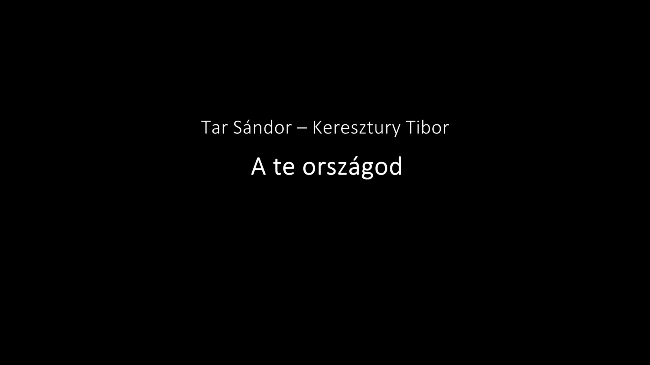 A te országod